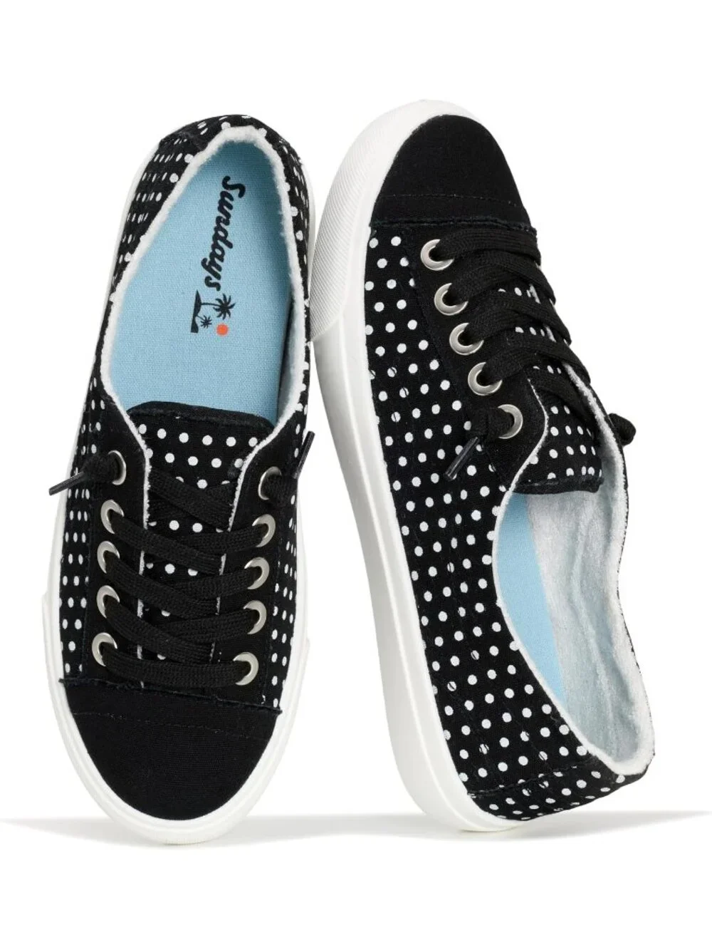 Women's Black Canvas Memory Foam Insole Non Slip and Lightweights Sneakers